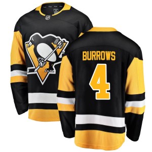 Youth Pittsburgh Penguins Dave Burrows Fanatics Branded Breakaway Home Jersey - Black