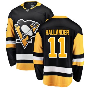 Youth Pittsburgh Penguins Filip Hallander Fanatics Branded Breakaway Home Jersey - Black