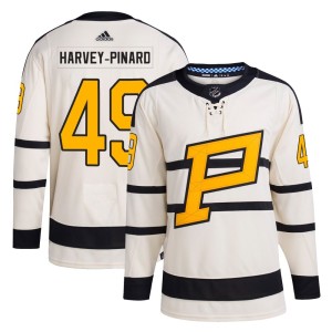 Youth Pittsburgh Penguins Rafael Harvey-Pinard Adidas Authentic 2023 Winter Classic Jersey - Cream