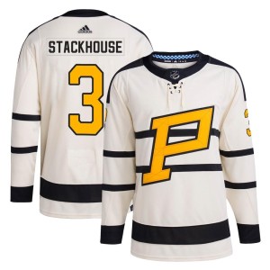 Youth Pittsburgh Penguins Ron Stackhouse Adidas Authentic 2023 Winter Classic Jersey - Cream