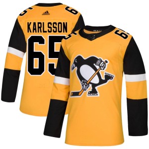 Youth Pittsburgh Penguins Erik Karlsson Adidas Authentic Alternate Jersey - Gold