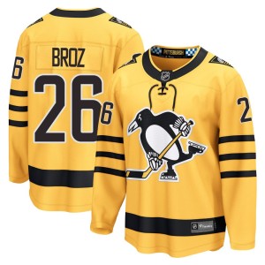 Men's Pittsburgh Penguins Tristan Broz Fanatics Breakaway Alternate 2025 Jersey - Gold