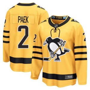Men's Pittsburgh Penguins Jim Paek Fanatics Breakaway Alternate 2025 Jersey - Gold