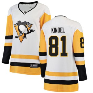 Women's Pittsburgh Penguins Ben Kindel Fanatics Branded Breakaway Away Jersey - White
