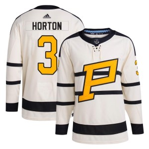 Men's Pittsburgh Penguins Tim Horton Adidas Authentic 2023 Winter Classic Jersey - Cream