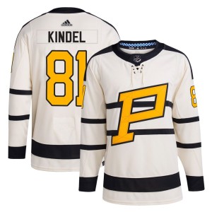 Men's Pittsburgh Penguins Ben Kindel Adidas Authentic 2023 Winter Classic Jersey - Cream