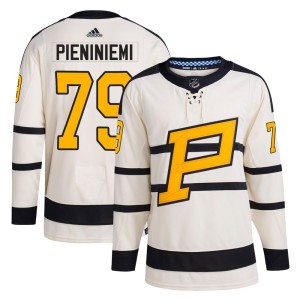 Men's Pittsburgh Penguins Emil Pieniniemi Adidas Authentic 2023 Winter Classic Jersey - Cream