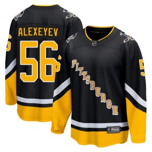Youth Pittsburgh Penguins Alexander Alexeyev Fanatics Branded Premier 2021/22 Alternate Breakaway Player Jersey - Black