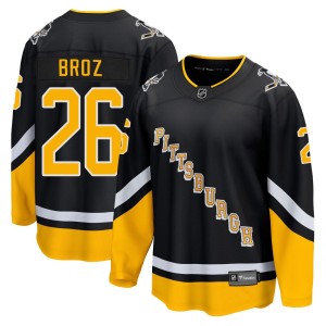 Youth Pittsburgh Penguins Tristan Broz Fanatics Branded Premier 2021/22 Alternate Breakaway Player Jersey - Black