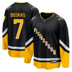 Youth Pittsburgh Penguins Rod Buskas Fanatics Branded Premier 2021/22 Alternate Breakaway Player Jersey - Black