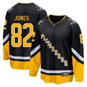 Youth Pittsburgh Penguins Caleb Jones Fanatics Branded Premier 2021/22 Alternate Breakaway Player Jersey - Black