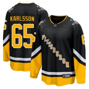 Youth Pittsburgh Penguins Erik Karlsson Fanatics Branded Premier 2021/22 Alternate Breakaway Player Jersey - Black