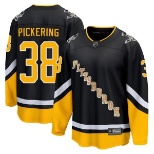 Youth Pittsburgh Penguins Owen Pickering Fanatics Branded Premier 2021/22 Alternate Breakaway Player Jersey - Black