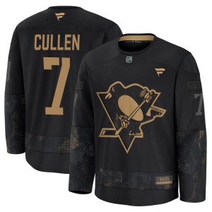 Men's Pittsburgh Penguins Matt Cullen Fanatics Premium 2024 Military Appreciation Practice Jersey - Black