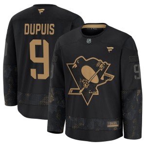 Youth Pittsburgh Penguins Pascal Dupuis Fanatics Premium 2024 Military Appreciation Practice Jersey - Black