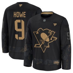 Youth Pittsburgh Penguins Tanner Howe Fanatics Premium 2024 Military Appreciation Practice Jersey - Black