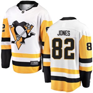 Men's Pittsburgh Penguins Caleb Jones Fanatics Branded Breakaway Away Jersey - White