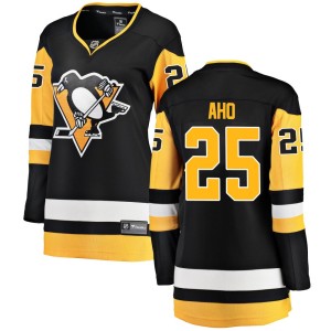 Women's Pittsburgh Penguins Sebastian Aho Fanatics Branded Breakaway Home Jersey - Black