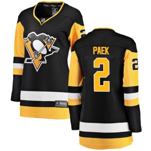 Women's Pittsburgh Penguins Jim Paek Fanatics Branded Breakaway Home Jersey - Black