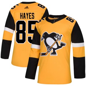 Men's Pittsburgh Penguins Avery Hayes Adidas Authentic Alternate Jersey - Gold