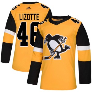 Men's Pittsburgh Penguins Blake Lizotte Adidas Authentic Alternate Jersey - Gold
