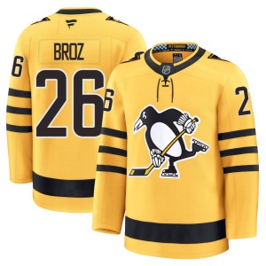 Youth Pittsburgh Penguins Tristan Broz Fanatics Premium Alternate 2025 Jersey - Gold