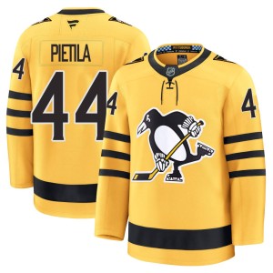 Youth Pittsburgh Penguins Chase Pietila Fanatics Premium Alternate 2025 Jersey - Gold