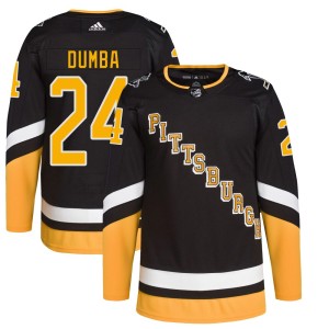 Men's Pittsburgh Penguins Matt Dumba Adidas Authentic 2021/22 Alternate Primegreen Pro Player Jersey - Black