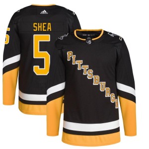 Men's Pittsburgh Penguins Ryan Shea Adidas Authentic 2021/22 Alternate Primegreen Pro Player Jersey - Black