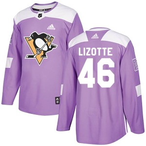 Youth Pittsburgh Penguins Blake Lizotte Adidas Authentic Fights Cancer Practice Jersey - Purple