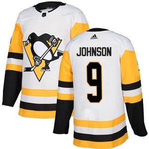 Men's Pittsburgh Penguins Mark Johnson Adidas Authentic Away Jersey - White