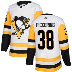 Men's Pittsburgh Penguins Owen Pickering Adidas Authentic Away Jersey - White