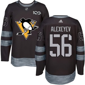 Men's Pittsburgh Penguins Alexander Alexeyev Authentic 1917-2017 100th Anniversary Jersey - Black