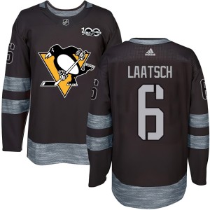 Men's Pittsburgh Penguins Daniel Laatsch Authentic 1917-2017 100th Anniversary Jersey - Black
