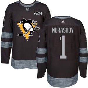 Men's Pittsburgh Penguins Sergey Murashov Authentic 1917-2017 100th Anniversary Jersey - Black