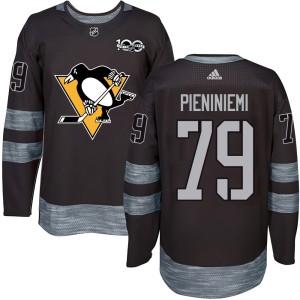 Men's Pittsburgh Penguins Emil Pieniniemi Authentic 1917-2017 100th Anniversary Jersey - Black