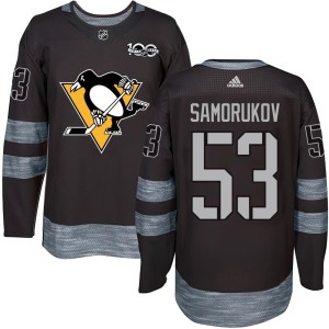 Men's Pittsburgh Penguins Dmitri Samorukov Authentic 1917-2017 100th Anniversary Jersey - Black