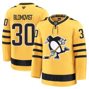 Men's Pittsburgh Penguins Joel Blomqvist Fanatics Premium Alternate 2025 Jersey - Gold