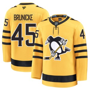 Men's Pittsburgh Penguins Harrison Brunicke Fanatics Premium Alternate 2025 Jersey - Gold