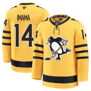 Men's Pittsburgh Penguins Bokondji Imama Fanatics Premium Alternate 2025 Jersey - Gold