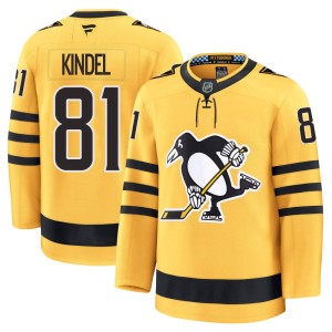 Men's Pittsburgh Penguins Ben Kindel Fanatics Premium Alternate 2025 Jersey - Gold