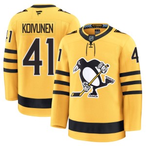 Men's Pittsburgh Penguins Ville Koivunen Fanatics Premium Alternate 2025 Jersey - Gold
