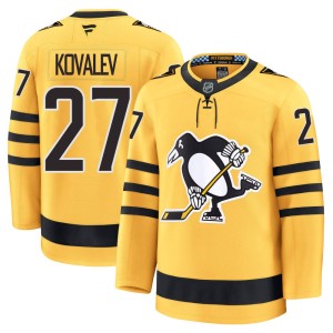 Men's Pittsburgh Penguins Alex Kovalev Fanatics Premium Alternate 2025 Jersey - Gold