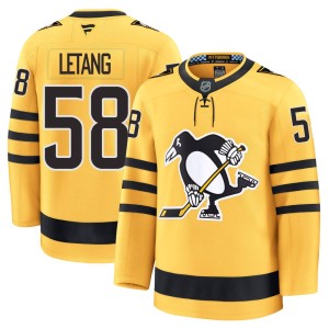 Men's Pittsburgh Penguins Kris Letang Fanatics Premium Alternate 2025 Jersey - Gold