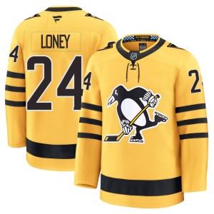 Men's Pittsburgh Penguins Troy Loney Fanatics Premium Alternate 2025 Jersey - Gold