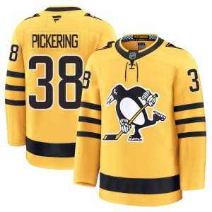 Men's Pittsburgh Penguins Owen Pickering Fanatics Premium Alternate 2025 Jersey - Gold