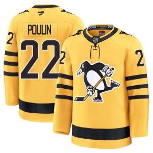 Men's Pittsburgh Penguins Sam Poulin Fanatics Premium Alternate 2025 Jersey - Gold