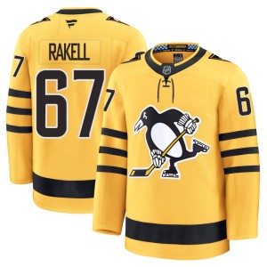 Men's Pittsburgh Penguins Rickard Rakell Fanatics Premium Alternate 2025 Jersey - Gold