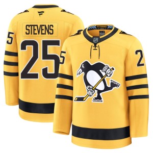 Men's Pittsburgh Penguins Kevin Stevens Fanatics Premium Alternate 2025 Jersey - Gold