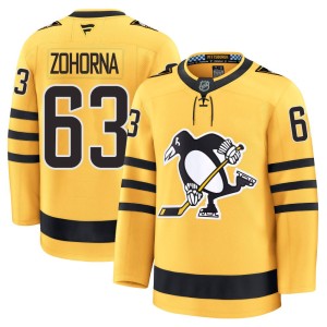 Men's Pittsburgh Penguins Radim Zohorna Fanatics Premium Alternate 2025 Jersey - Gold